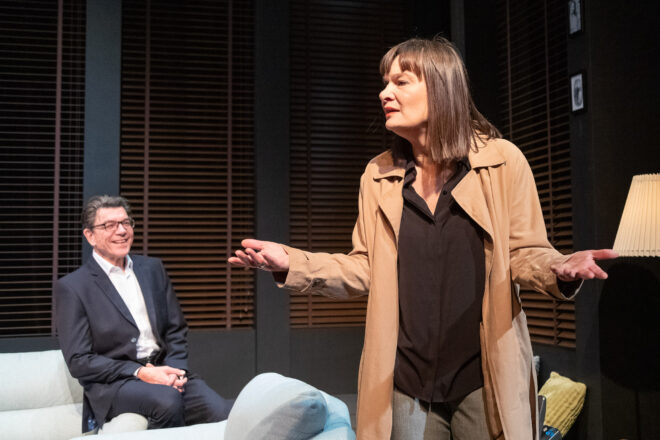 Niebezpieczna gra, Teatr Mazowiecki, reżyseria: Giovanny Castellanos występują: Maria Seweryn, Mirosław Zbrojewicz